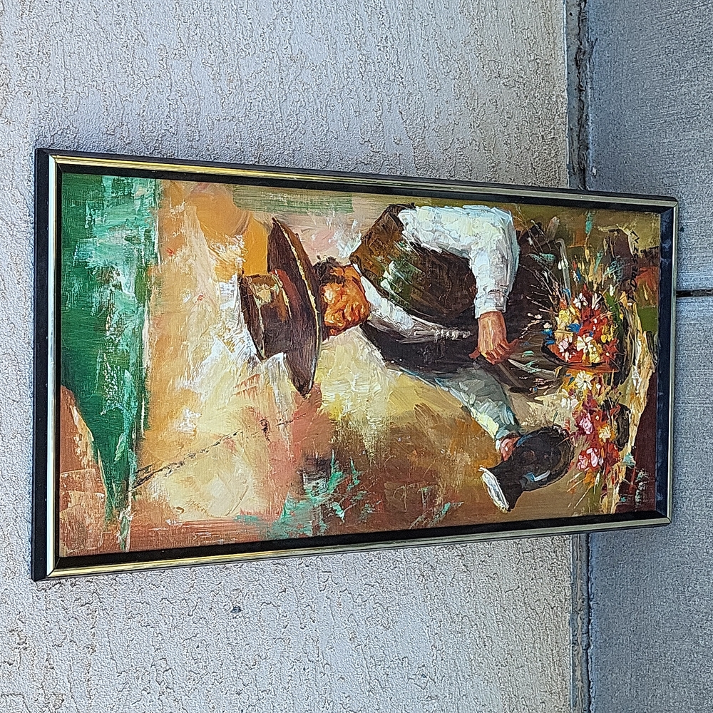 Signed F.Dressin oil painting framed